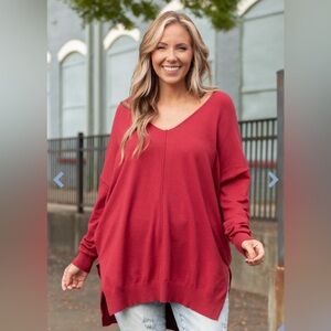 Miss Who I Was Sweater, Dark Rust nwot size XL